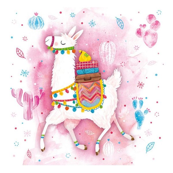 Лама фломастерами