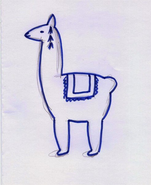 Альпака акварелью