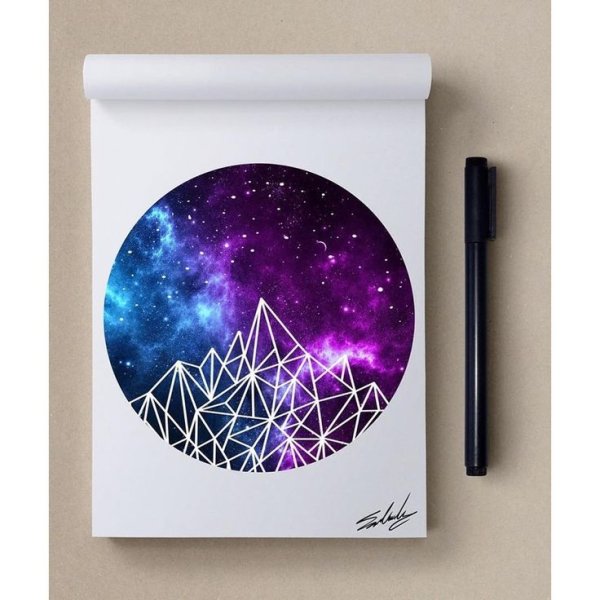 Космос маркерами