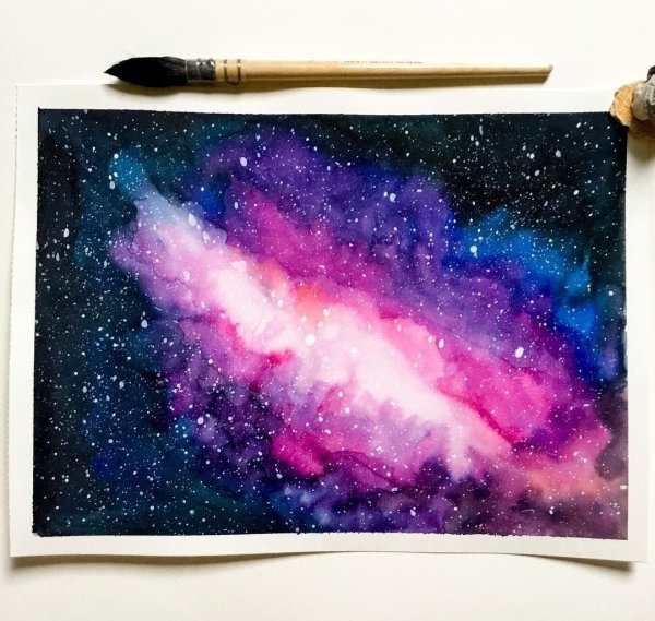 Космос акварелью