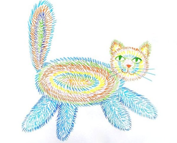 Рисование штрихами для детей