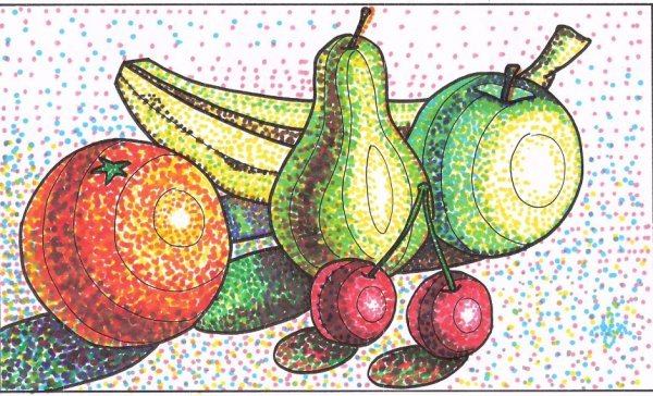 Пуантилизм натюрморт