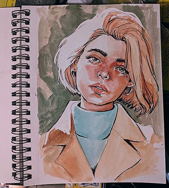 Скетч портрет маркерами