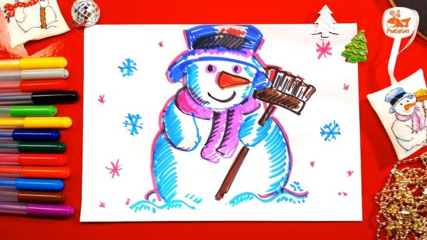 Рисование пингвина для детей