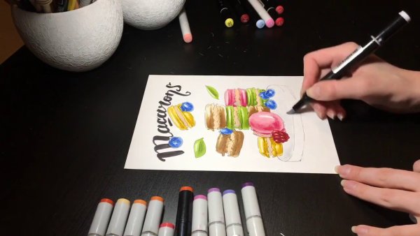 Рисунки маркерами