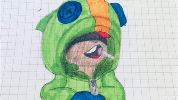 Рисунки легкие бравлеры Леон