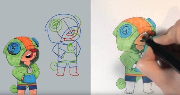 Леон карандашом БРАВЛ старс