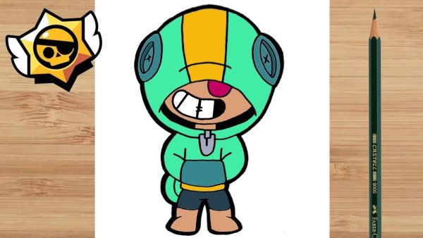 Леон карандашом из БРАВЛ старс