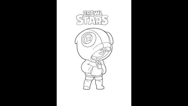 Нарисовать Леона из Brawl Stars