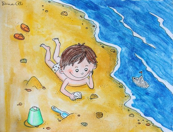 Аквариум с рыбками рисунок