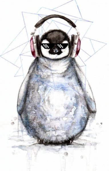 Пингвин скетч