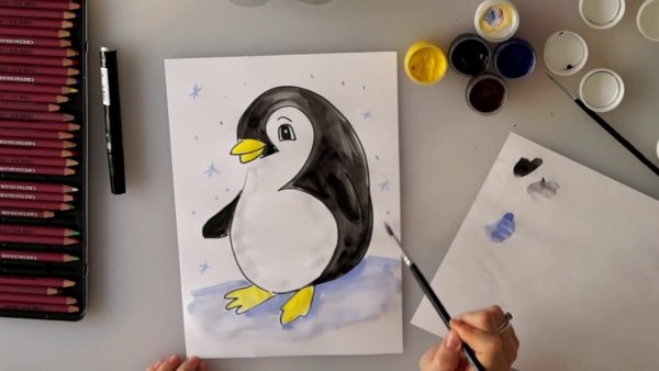 Пингвин арты