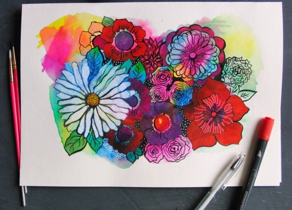 Рисунок для мамы фломастерами