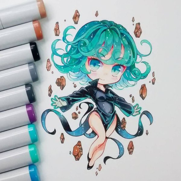 Чиби маркерами Copic
