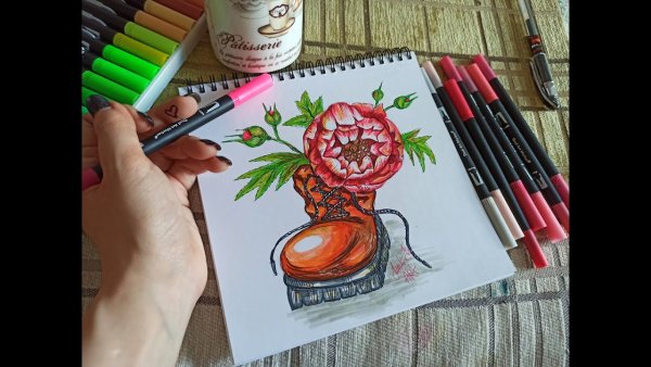 Рисуем легко маркерами чтобы снимать потом видео уроки