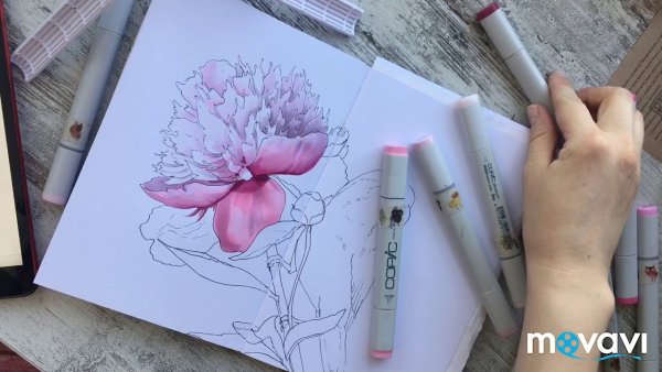 Узоры спиртовыми маркерами