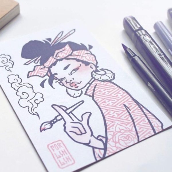 Рисунки для срисовки в скетчбук маркерами