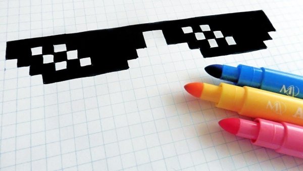 Рисование по клеточкам фломастерами