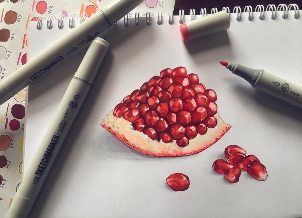 Ягоды маркерами