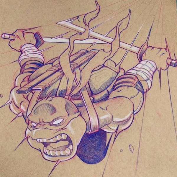 Тату Черепашки ниндзя эскизы