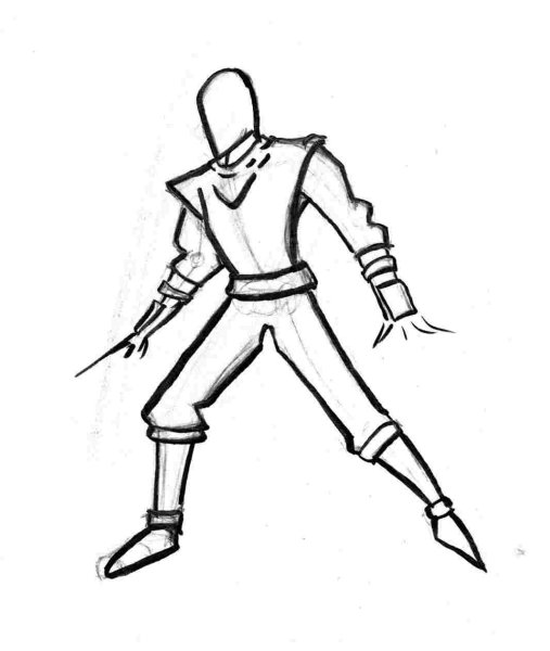 Костюмы ниндзя для рисования