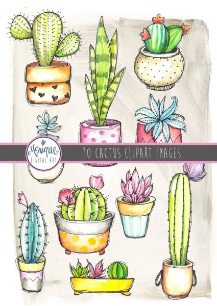 Наклейки кактусы