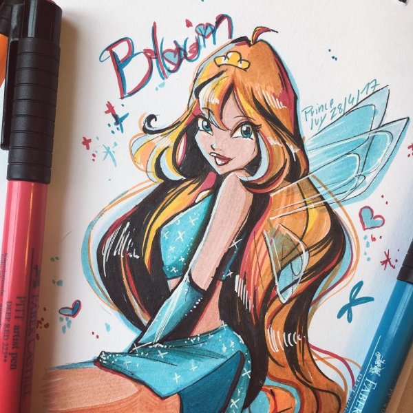 Скетчи Винкс Блум