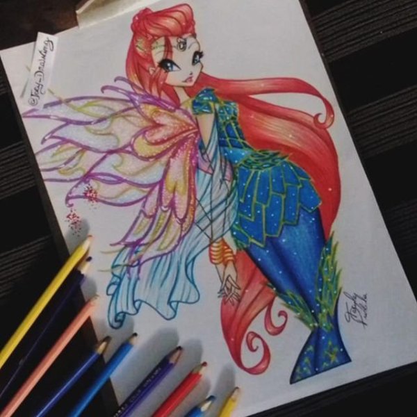 Рисунки Винкс фломастерами