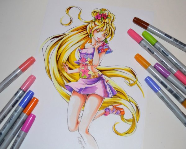 Winx маркерами Стелла