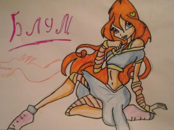 Рисунки для срисовки Винкс Блум