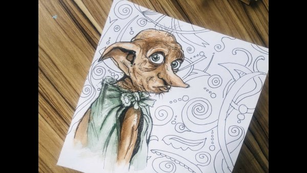 Добби рисунок маркерами