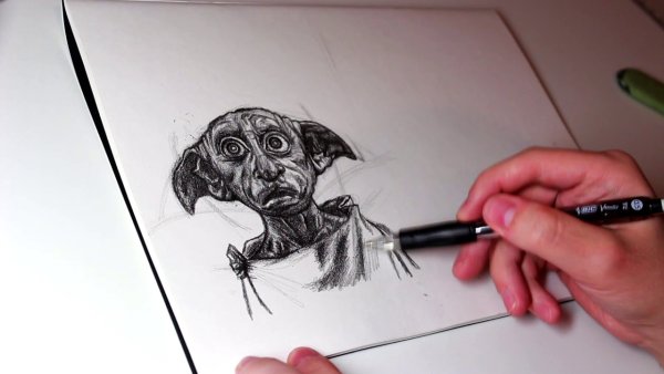 Добби рисунок маркерами