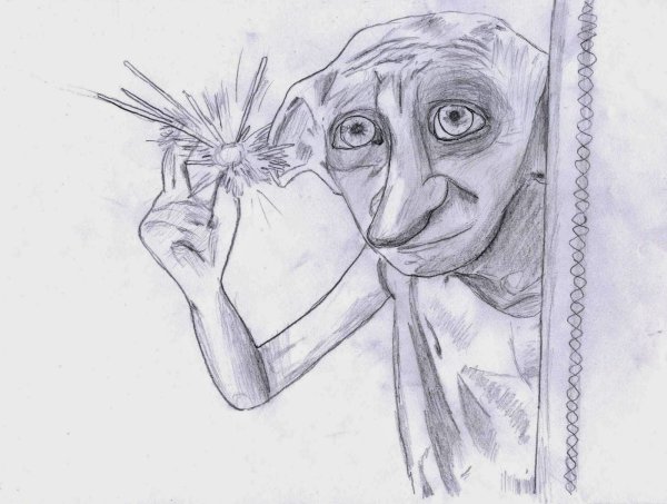 Рисовать Добби из Гарри Поттера