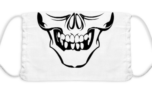 Маска медицинская со страшным рисунком