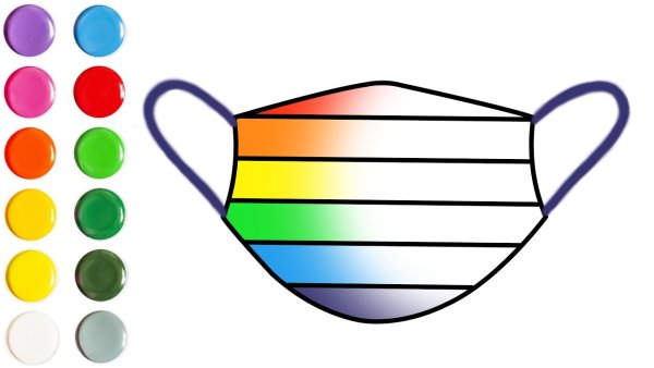 Медицинская маска для рисования для детей