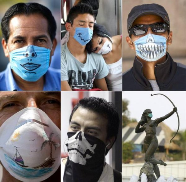 Раскрашенные респираторы