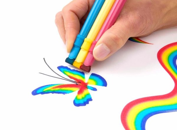 Поэтапное рисование радуги