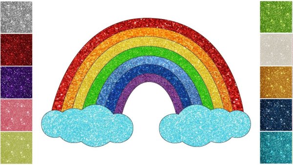Радуга восковыми мелками