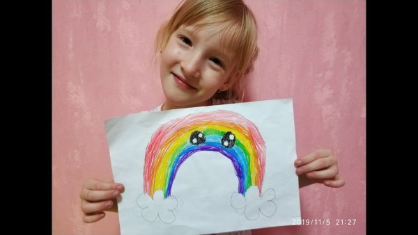 Рисование Радуга в средней группе