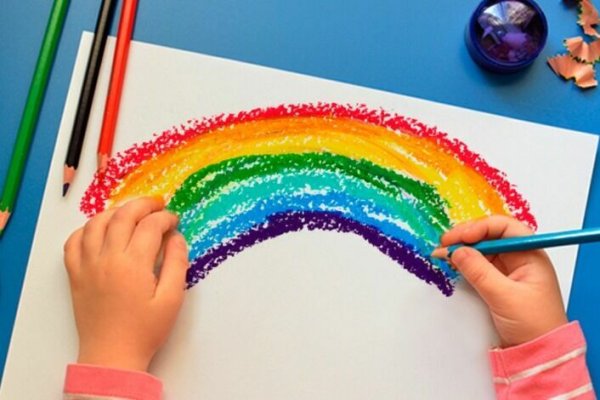 Радуга детям фломастерами
