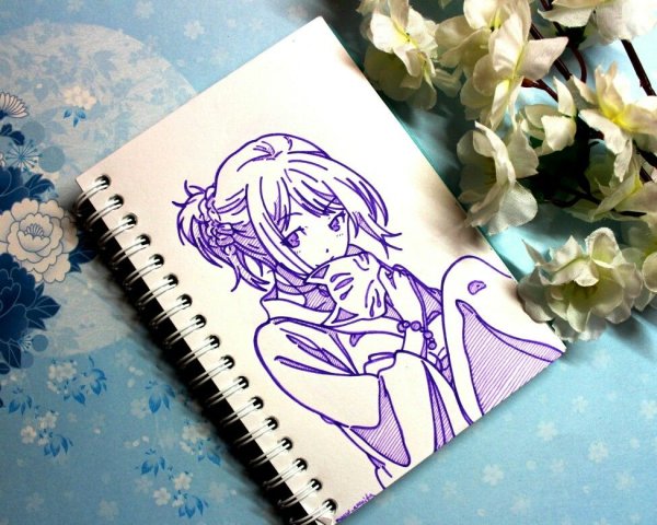 Обложка для скетчбука аниме