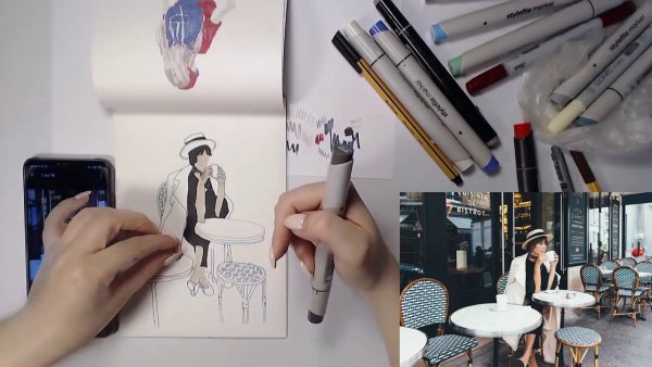 Идеи для рисования маркерами для скетчинга