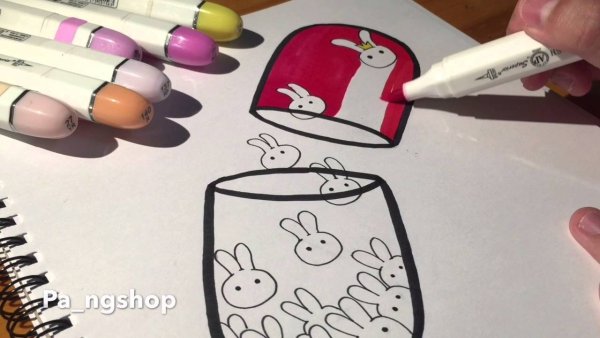 Лёгкие рисунки фломастерами Touch