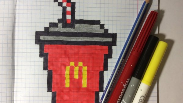 Рисование по клеткам макдональдс