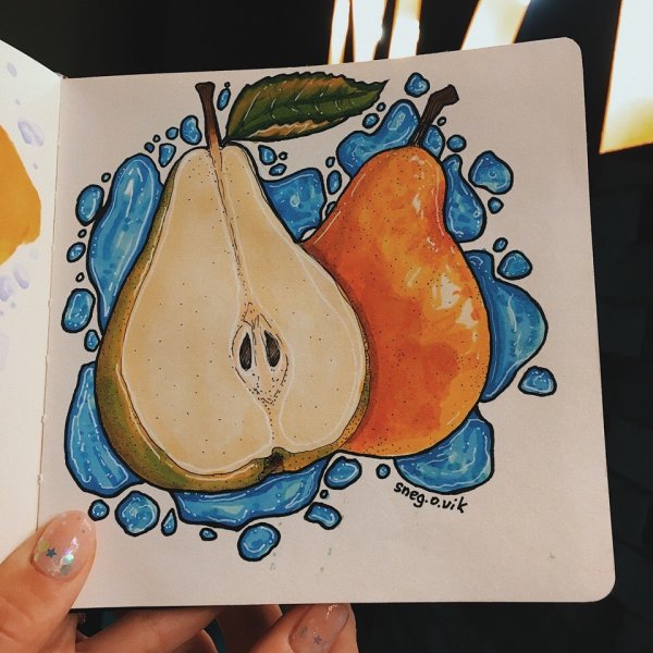 Рисунки маркерами в скетчбуке легкие