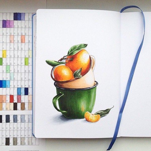 Сладости цветными карандашами