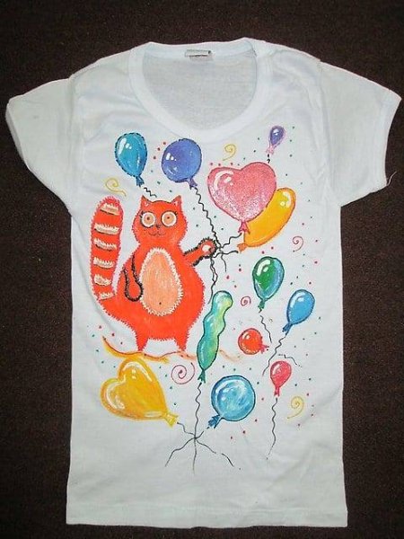 Рисование по ткани фломастерами