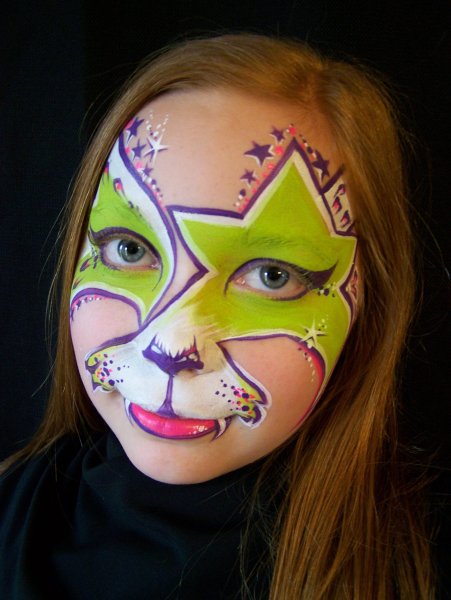 Детский аквагрим кошка