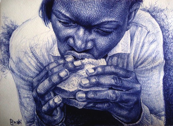 Рисование шариковой ручкой