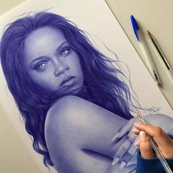 Портреты шариковой ручкой